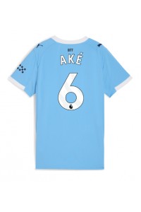 Manchester City Nathan Ake #6 Fotballdrakt Hjemme Klær Dame 2025-26 Korte ermer